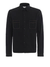 SAINT LAURENT COTTON SHIRT WITH STUDDED POCKETS