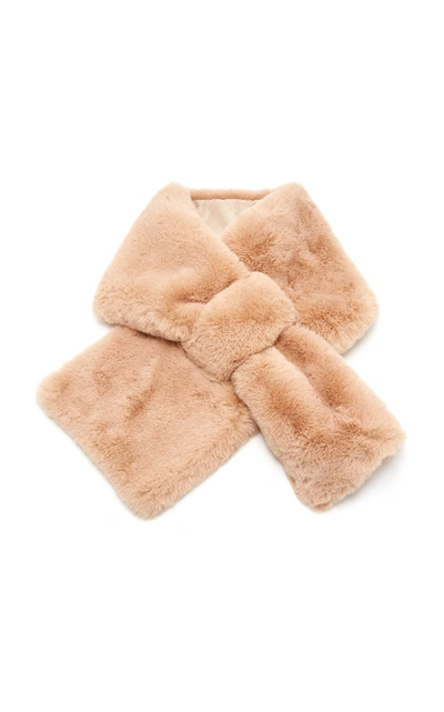 Apparis Luna Faux Fur Scarf In Neutral