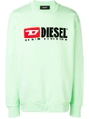 Diesel Jersey Sweater With 90's  Logo - Green