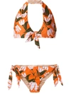 ADRIANA DEGREAS PRINTED HALTER NECK BINIKI SET