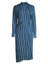 HUGO BOSS Ejarra Two-Tone Rhombus Jacquard Sheath Dress