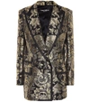 DOLCE & GABBANA METALLIC SILK-BLEND JACQUARD BLAZER,P00401012