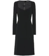 Dolce & Gabbana Long-sleeved Midi Dress In Black