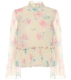 GANNI Floral georgette blouse,P00407537