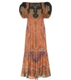 ETRO PRINTED WOOL AND SILK MAXI DRESS,P00408654