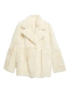 THEORY WOMEN'S TOSCANA SHEARLING-TRIM LEATHER COAT,0400011584965