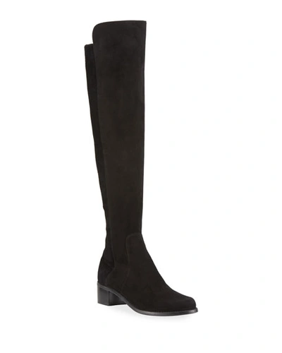 STUART WEITZMAN RESERVE STRETCH-SUEDE KNEE BOOTS,PROD223750212