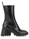 Chloé Chloe Women Black Rubber Ankle Boots In Black