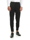 DSQUARED2 BLACK TROUSERS WITH SIDE ZIP,11025828