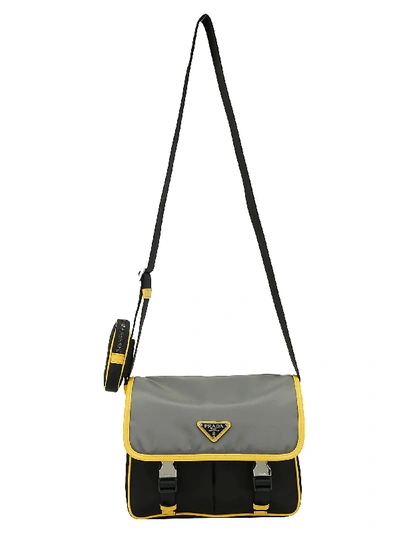 Prada Shoulder Bag In Nero+ardesia