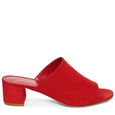 Mansur Gavriel Suede 40mm Mule In Flamma