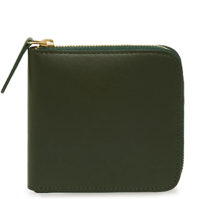 Mansur Gavriel Calf Men's Zip Around Wallet In Moss