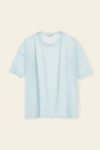 MANSUR GAVRIEL SHEER NYLON SHORT SLEEVE CREWNECK