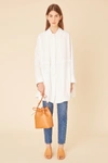 MANSUR GAVRIEL COTTON POPLIN DRAWSTRING COAT