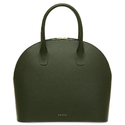 Mansur Gavriel Calf Top Handle Rounded Bag In Moss