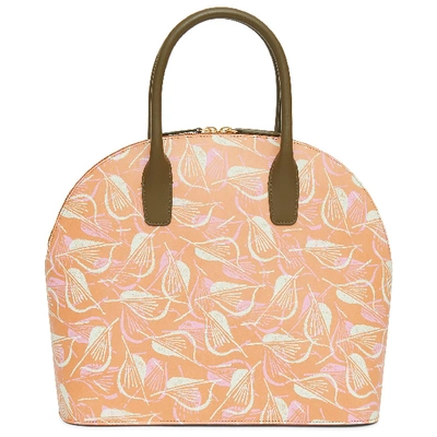Mansur Gavriel Cammello Top Handle Rounded Bag With Marc Camille Chaimowicz Print In Creme