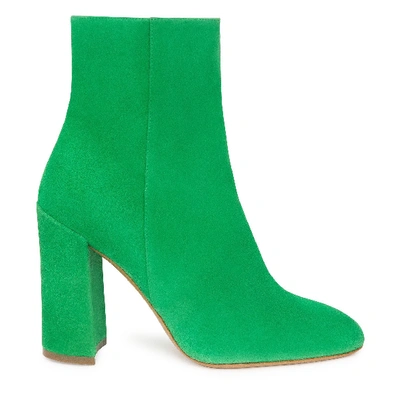 Mansur Gavriel Suede 95mm Ankle Boot In Verde