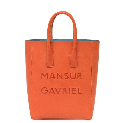 Mansur Gavriel Brandy Logo Mini Ns Tote In Avion