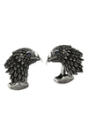 Tateossian Mechanical Eagle Cuff Links In Black