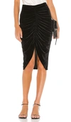 LINE & DOT ANDY RUCHED MIDI SKIRT,LEAX-WQ48