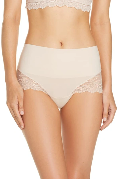 Spanx Undie-tectable Lace Hipster Panties In Creme Blush