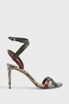 VICTORIA BECKHAM Amy 90 Python-Print Sandals,793240