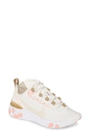 Nike React Element 55 Neoprene, Faux Leather And Mesh Sneakers In Phantom/ Light Brown