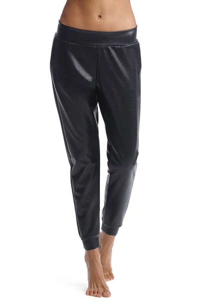 Commando Faux Leather Jogger Leggings In Grey