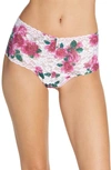 Hanky Panky Kensington Rose Retro Thong In Pink Multi