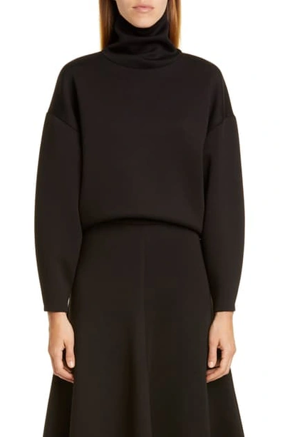 Beaufille Rossetti Neoprene Turtleneck Top In Black