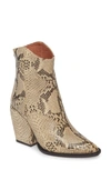 Alias Mae West Bootie In Snake Print Leather