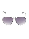 BALMAIN 60MM AVIATOR SUNGLASSES,0400011440757