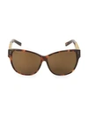 LINDA FARROW 63MM OVERSIZED CAT EYE SUNGLASSES,0400011157053