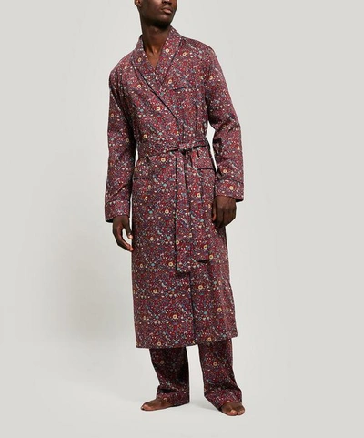 Liberty London Imran Tana Lawn' Cotton Dressing Gown In Red