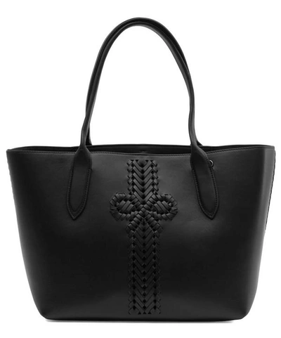 Anya Hindmarch Neeson Leather Shopper In Black