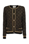 GUCCI WOOL GG JACQUARD CARDIGAN,11051429