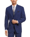 SEAN JOHN MEN'S CLASSIC-FIT STRETCH BLUE HOUNDSTOOTH WINDOWPANE SUIT SEPARATE JACKET