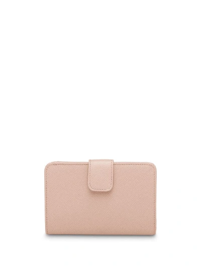 Prada Saffiano皮质中号钱包 In Rosa