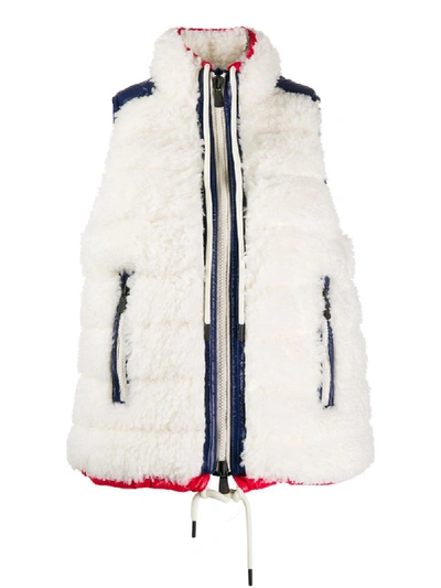 Moncler Shearling Puffer Jacket In White