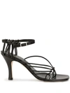Christopher Esber Valetta Leather Sandals   In Black