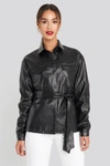 CHLOÉ PU BELTED JACKET