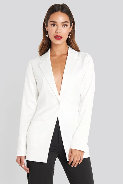 Chloé Shiny Fitted Blazer - White