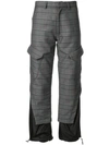 DELADA PANELLED CHECKED TROUSERS