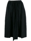 Comme Des Garçons Asymmetric Pleated Skirt In Blue