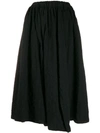 Comme Des Garçons Asymmetric Pleated Skirt In Black