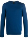 HUGO BOSS BOSS HUGO BOSS CREW NECK JUMPER - 蓝色