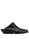 ANN DEMEULEMEESTER SQUARE TOE SLIPPERS