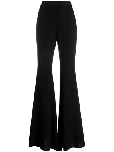 Amen Exaggerated Flared Trousers In Black