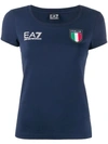 EA7 EA7 EMPORIO ARMANI ITALIA PRINT T-SHIRT - 蓝色