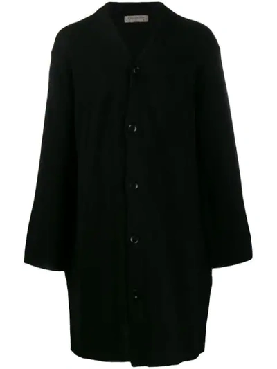 Yohji Yamamoto Long-line Cardigan In Black